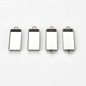 10/20 Piezas de Acero Inoxidable, Bases Rectangulares para Colgantes, Bases para Cabujones y Camafeos, para Fabricación de Joyas y Manualidades - Product Image 2