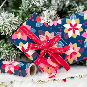 Custom Eco-Friendly Recyclable Floral <b>Pattern</b> Gift Packaging <b>Paper</b> Roll Double-Sided Art Waterproof 100GSM Digital Printing - Product Image 4