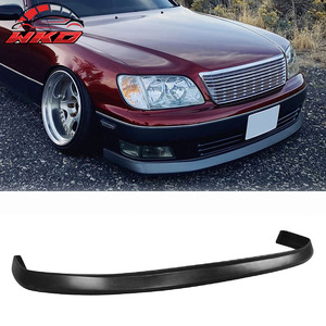 Fits for Lexus LS400 1998-2000 VIP Style Front Bumper Lip Unpainted Black - Product Image 1