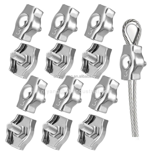 Conector empalmador de cables individuales M3, abrazadera de Cable de perno Simplex de acero inoxidable, Clip de cuerda de alambre inoxidable 304 para Cable de alambre de 1/8 pulgadas - Product Image 4