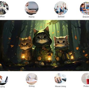 Alfombrilla de Ratón de Goma Impermeable de Anime Japonés Personalizable en Todos los Tamaños, Alfombrilla de Ratón para Juegos de Computadora, Borde Reforzado, Alfombrilla para Teclado - Product Image 6