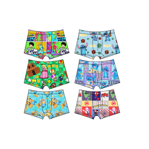 Calzoncillos bóxer de cuatro esquinas para niños, ropa interior infantil con estampado occidental, transpirable, de fibra de bambú/spandex - Product Image 2