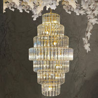 Accessoires de mariage tendance, lustre de mariage à 7 étages de 140 cm, lampe suspendue, décorations de plafond pour mariage, lustre en cristal LED