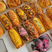 Emballage pour plats à emporter de restauration rapide : Boîte en papier pour mini-crêpes, plateau pour sushis, crêpes, brownies, barbecue, biscuits, pâtisseries, gaufres et bâtonnets