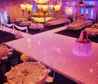Panneaux de danse Led RGBW haute luminosité, 12 pièces, en acrylique, pour fête de mariage, événement, sol de danse étoilé