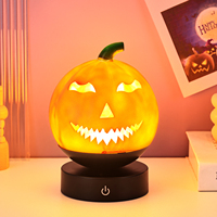 Proyector de Luz RGB de Colores, Recargable, con Forma de Calabaza, Lámpara Nocturna 3D para Niños, para Halloween, Sala de Estar