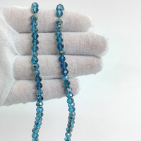 Perles en verre de cristal colorées et brillantes de 2/3/4/6/8 mm, perles en cristal facettées pour la fabrication de bijoux