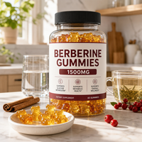 Bonbons gélifiés OEM au complexe de berbérine avec cannelle de Ceylan et berbérine HCL pour le métabolisme et la santé intestinale, 60 unités