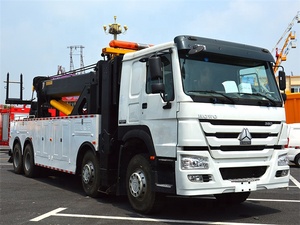 Camion lourd chinois de naufrageur de sauvetage routier des meilleurs <span class=keywords><strong>prix</strong></span> HOWO 8*4 50ton - Product Image 2