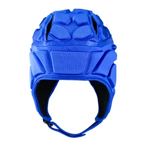 フォームコットン衝突防止スポンジパッド入りヘッドギア保護安全ギアサッカー用ラグビーヘルメット