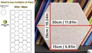 Peralatan Studio Panel dinding akustik flanel heksagonal Modern untuk <span class=keywords><strong>ruang</strong></span> rekaman untuk <span class=keywords><strong>ruang</strong></span> tamu rekaman dinding akustik - Product Image 6