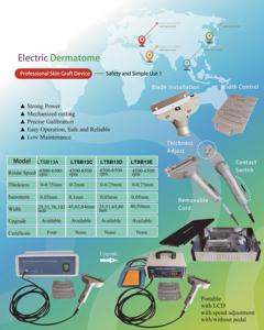 LTSB14D Sistema de injerto de piel médica de gran potencia, cuchillo de injerto de piel dermatomo eléctrico para quemaduras y cirugía plástica - Product Image 6