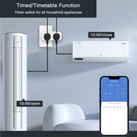 Enchufe Inteligente WiFi Tuya Multiestándar FCC de 15A, Material de PC, Control de Energía Inteligente, 2 Tomas, Uso Industrial, Mini Enchufe