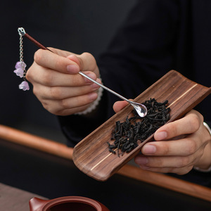 Tea <b>Spoon</b> Long Handle Alloy Heat Resistant Tea Ceremony Accessory For Kung Fu Tea Set - Product Image 4