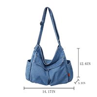 Sacs à bandoulière décontractés en toile denim grande capacité à motif bonbons pour adolescents, garçons et filles, fabriqués en usine BSCI