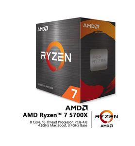 AMD 新款 Ryzen 7 5700X R7 5700X 3.4GHz 8核16线程CPU处理器 7NM L3=32M 插槽 AMD AM4 - Product Image 5