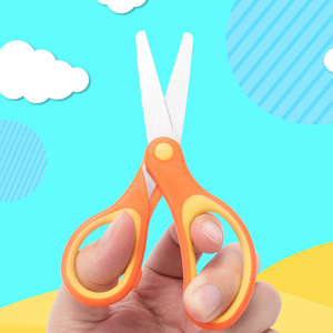 <b>Left</b> <b>Handed</b> Stainless Steel <b>Scissors</b> Small Round Tip For Children Student Craft Art Use - Product Image 1