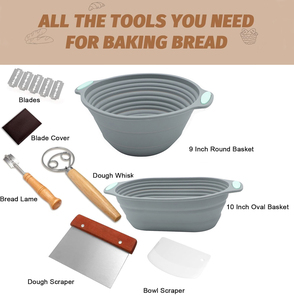 Kit de <span class=keywords><strong>levain</strong></span> artisanal en gros d'usine – Meilleur prix – Ensemble panier de fermentation pour <span class=keywords><strong>pain</strong></span> fait <span class=keywords><strong>maison</strong></span> - Product Image 2