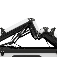 Tente de toit pliable pour camion en alliage d'aluminium noir, auvent de camping imperméable, abri de toit pour pick-up