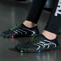 HEVA Chaussures aquatiques unisexe personnalisées en caoutchouc, épaisses, pour la plage, pieds nus, à bout large, pour yoga, fitness, natation, avec semelle intermédiaire en EVA, séchage rapide, souples