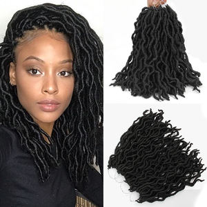Extensions de <span class=keywords><strong>cheveux</strong></span> courts doux Dread <span class=keywords><strong>Locks</strong></span> Faux Locs gitans ondulés bouclés Tresses au crochet Déesse ondulée Locs doux <span class=keywords><strong>Cheveux</strong></span> au crochet - Product Image 1