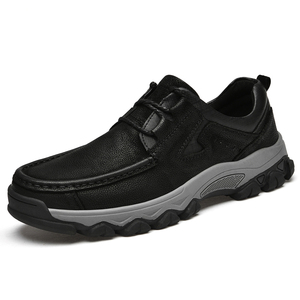 Scarpe Oxford da <span class=keywords><strong>Uomo</strong></span>, <span class=keywords><strong>Stivali</strong></span> da Lavoro e Outdoor, Slip-on e con Lacci, per Escursionismo e Backpacking, in Vera Pelle di Vacchetta - Product Image 1
