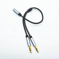 Libaba-Divisor de auriculares 2 en 1, adaptador de cable de audio de 3,5mm a 2 clavijas macho, 3,5mm