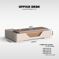 Bureau de direction avec un design minimaliste moderne et un rangement fonctionnel pour les espaces de travail professionnels