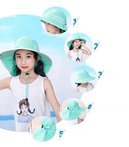 Sombrero de Pescador Infantil Ajustable de Poliéster de Secado Rápido con Dibujos Animados, Casual, para Exteriores, Senderismo, Impermeable, con Cordón - Product Image 5