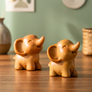 Figurines d'éléphants en bois - Design traditionnel, écologiques, faites à la main, durables, rectangulaires, décoration d'intérieur |   Vente en gros personnalisée OEM - Product Image 3