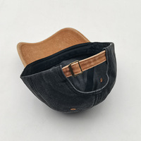 Gorra de Papá Personalizada al por Mayor de Algodón Lavado con Parches, Estilo Vintage Desgastado, Bloques de Color, Sin Estructura, Visera Curva, OEM