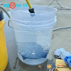 Car Care Transparent Detailing Equipment Accessories Car Cleaning Clear Washing 5 Gallon Bucket Car Wash Container with Lid