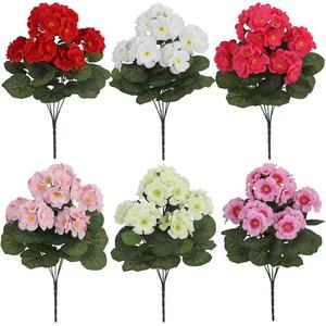 Fleurs artificielles de bégonia en soie faites à la main, très vendues à l'international, pour la décoration intérieure et extérieure de mariages et de la maison - Product Image 3