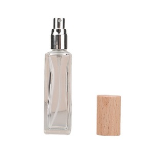 Botella de perfume portátil de vidrio con roll-on de 5ml 10ml 20ml con tapa de madera, tamaño de viaje, dispensador vacío para fragancias - Product Image 5