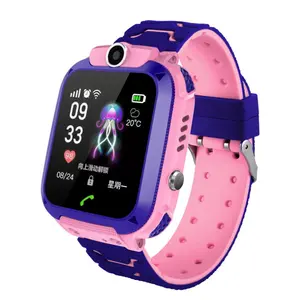 Preço de fábrica Q12 Q19 E02 Crianças Smart Watch GPS 2G Sim Card Phone Watch para crianças Crianças SOS LBS Localização Gaming Relógios