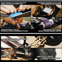 Voiture RC WLtoys 104009 2.4G à quatre roues motrices tout-terrain, course sans balais, 45KM/H, châssis métallique, voiture de drift haute vitesse