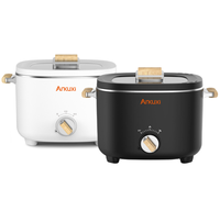 Cuisinière à riz et mini-marmite électrique multifonction avec revêtement céramique pour dortoir étudiant, hôtel, camping-car, foyer, avec CE CB