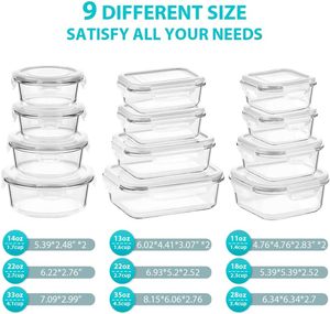 Meilleures ventes 2025 : Ensemble de récipients alimentaires en verre, sains, compatibles micro-ondes, pour la rentrée scolaire et la cuisine, certifiés CE - Product Image 2