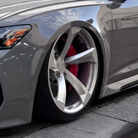 Rines de Aleación Forjados XINLAI Personalizados en Color Gris Metálico, Diseño Angular de 5 Radios, Cóncavos Profundos, Nuevos de 18-20 Pulgadas, 5x112 5x114.3 5x120 5x130 para Audi A4 A5 A6