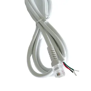 Personalizar Cable de teléfono grueso 5,0 MM diámetro 6P4C 6P2C 6P6C RJ12 RJ11 cable de teléfono