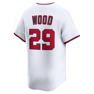 Vente en gros de maillots de baseball respirants en polyester 100% imprimés numériquement # 29 James Wood # 5 CJ Abrams # 37 - Product Image 3