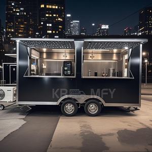 Camion de cuisine mobile sur mesure, design personnalisé, USA, pour pizza, tacos, restauration rapide, avec plan de travail en acier inoxydable - Product Image 2