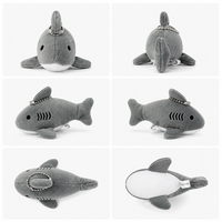 Porte-clés Peluche Requin Zaves Adorable, Animal en Peluche Doux, Breloque de Sac, Pendentif pour Clés, Sac à Dos, Sac à Main, 4 Couleurs Disponibles, Mini Jouet Requin, Cadeau
