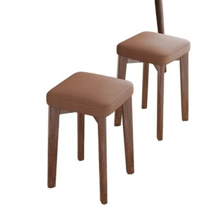 Solid Wood <b>Stool</b> Modern Square Design Stackable Living Room Chair Home Furniture <b>Small</b> Size Adult Use - Product Image 5