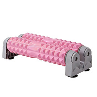 Rouleau de massage en mousse double bulle de couleur unie pour la relaxation musculaire profonde et l'amincissement des jambes