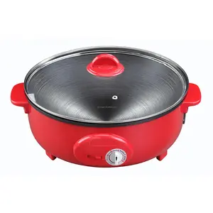 kitchen multifunctional electronic frying cooking electric cooker red fry pan