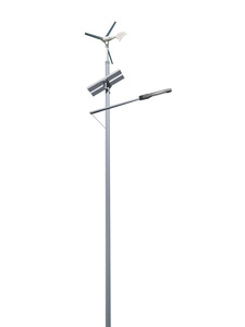 Lampione LED Ibrido <span class=keywords><strong>da</strong></span> <span class=keywords><strong>Esterno</strong></span> 50W <span class=keywords><strong>ad</strong></span> Alta Efficienza Energetica Alimentato a <span class=keywords><strong>Energia</strong></span> <span class=keywords><strong>Solare</strong></span> ed Eolica IP65 per Applicazioni Stradali - Product Image 2