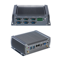 Computadora Industrial DDR4, Doble HD VGA, I5-8350U/i7-8650U, Mini PC Industrial sin Ventilador, Computadora de Riel DIN, 6COM, 2LAN, GPIO, X86 Barebone