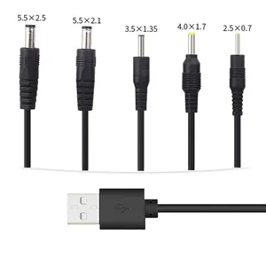 USB כדי 5521 5525 3.5*1.35 4.0*1.7 dc טעינת כבל חשמל 2464 22awg 24AWG 20AWG