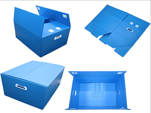 Nhà Máy Giá Tốt Tùy Chỉnh Có Thể Gập Lại Corflute PP Hollow Bảng Điều Chỉnh Hộp Nhựa Tấm Sóng coroplast Stackable Vận Chuyển Hộp - Product Image 4